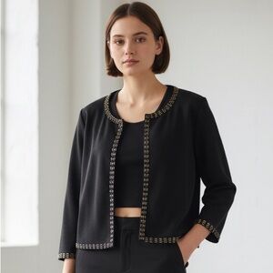 #84 Black Embellished Women's Jacket